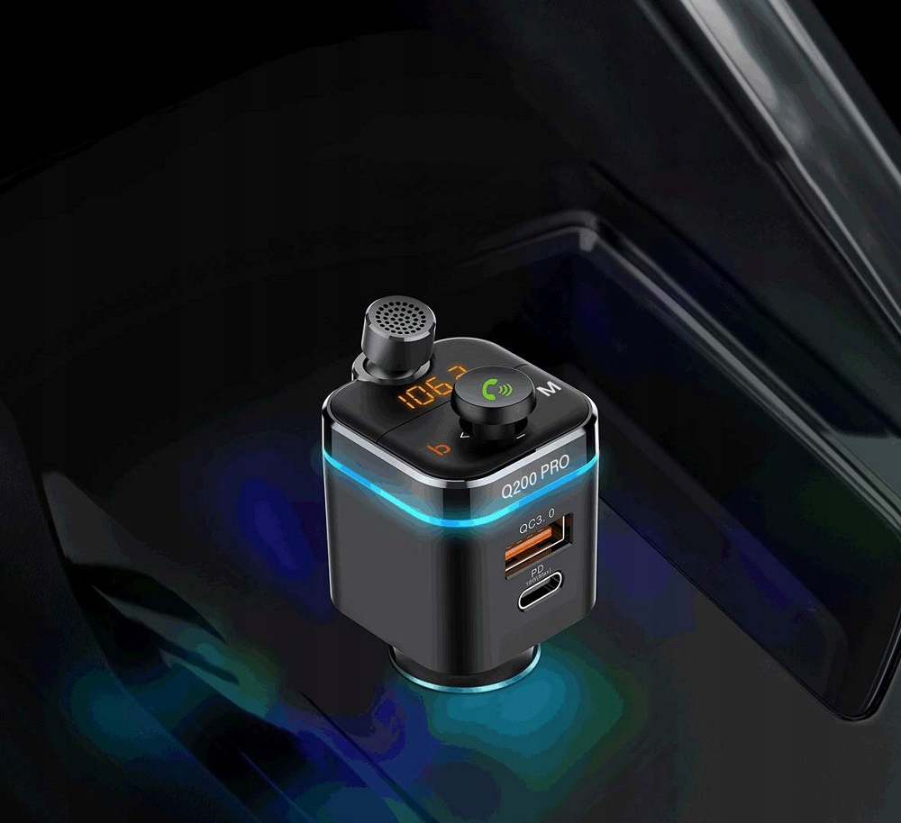 Feegar Transmiter Fm Bluetooth Ładowarka Qc 4.0 Pd