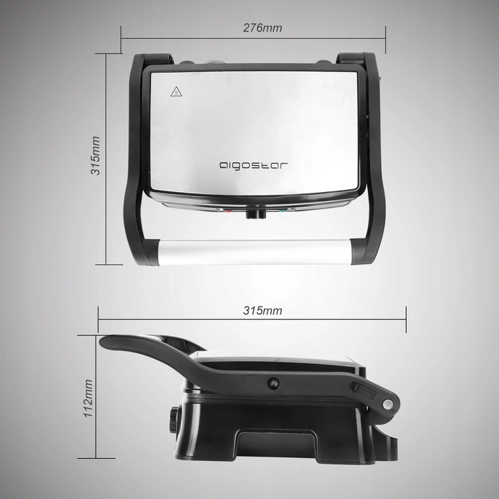 Aigostar Hitte 30Hfa - Opiekacz Grill 1500 W