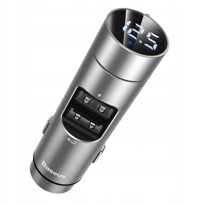 Baseus Transmiter Fm Bluetooth Ładowarka 2X Usb