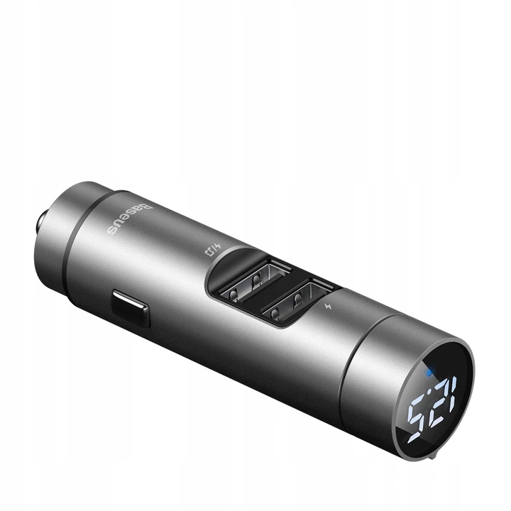 Baseus Transmiter Fm Bluetooth Ładowarka 2X Usb