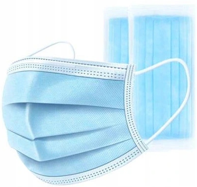 Maska Na Twarz Maseczka Z Gumką 3-Warstwy