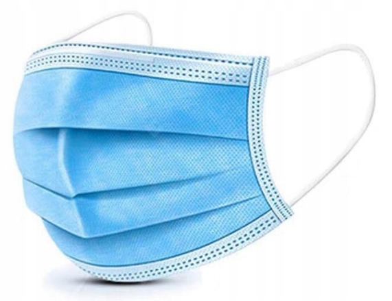 Maska Na Twarz Maseczka Z Gumką 3-Warstwy