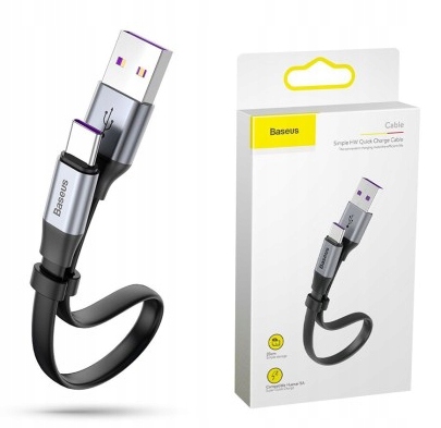 Baseus Krótki Kabel Do Powerbanka Usb-C Type-C 5A