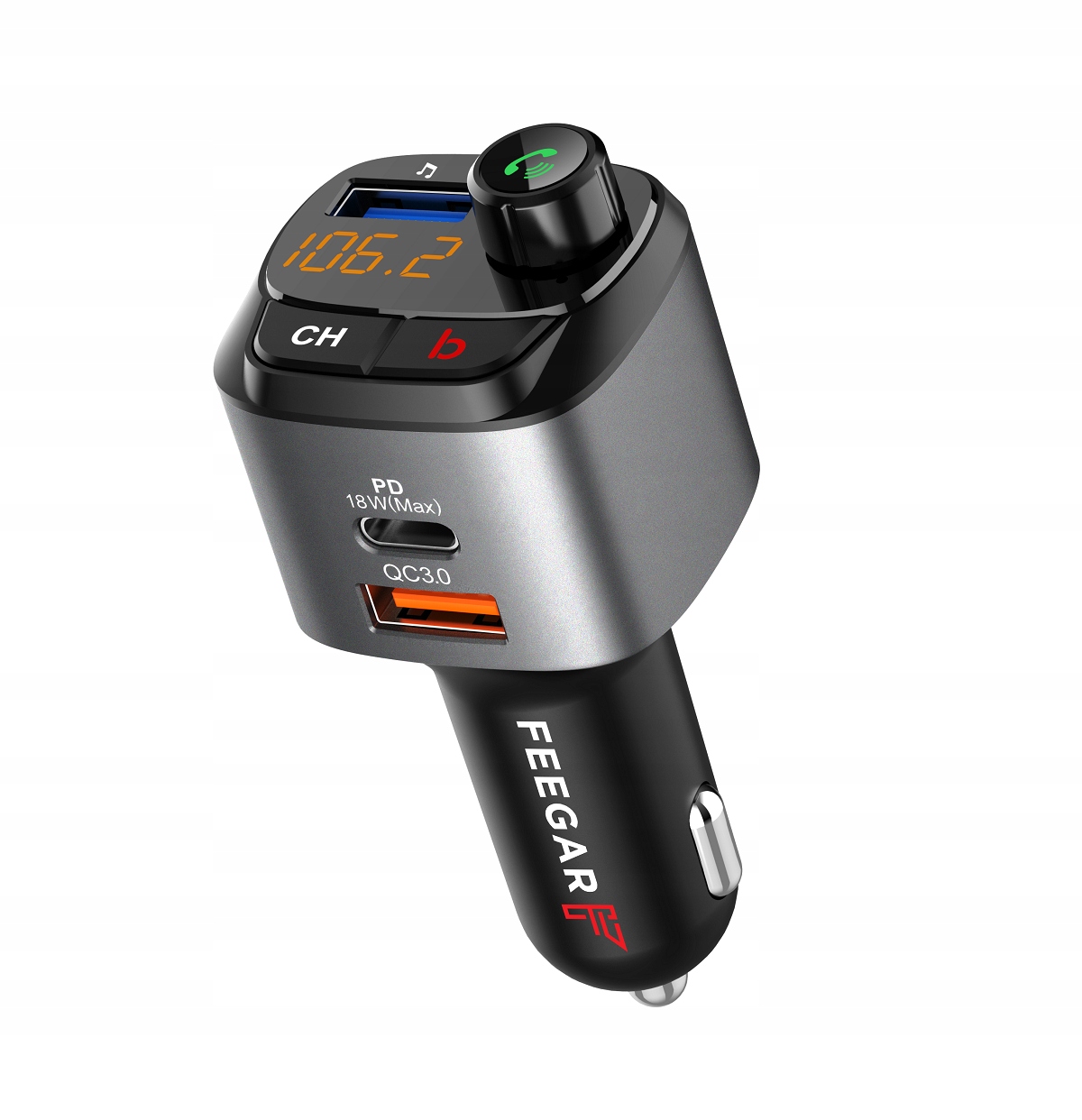 Feegar Transmiter Fm Bluetooth Ładowarka Qc 3.0 Pd