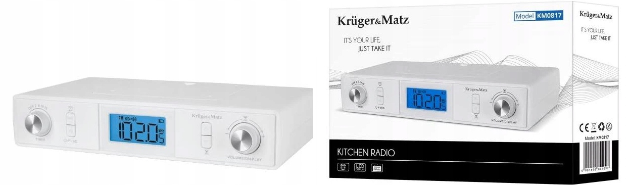 Radio Kuchenne Bluetooth Lcd Fm Podwieszane Km0817