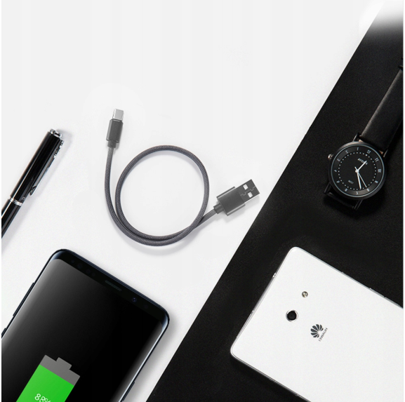 Kabel Rock Ładowarka Usb-C Samsung Huawei Xiaomi
