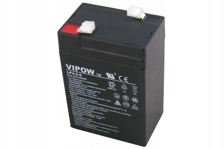 Vipow Akumulator Żelowy Ładowalny 6V 4,5Ah