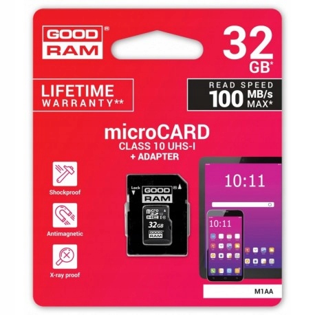 32Gb Karta Microsd Goodram Micro Class 10 Sdhc +Ad