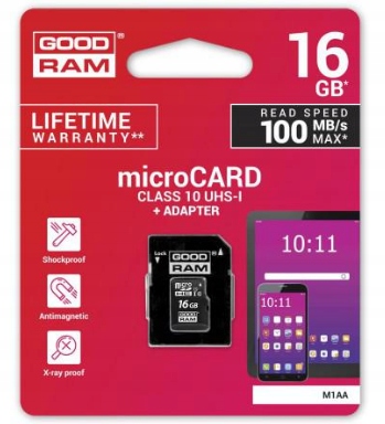 Karta Pamięci 16Gb Microsdhc Goodram Cl10 Uhs 1