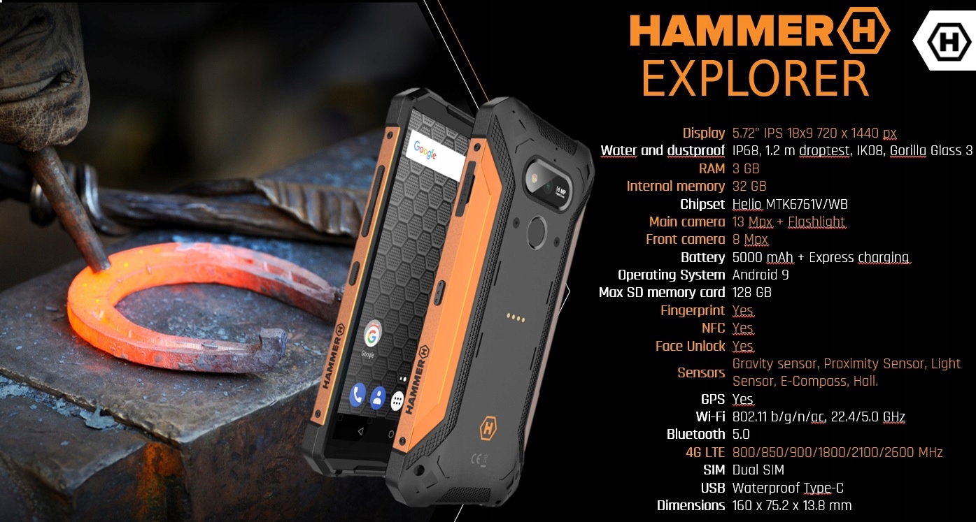 Myphone Hammer Explorer 3/32Gb Nfc Qc 5000Mah