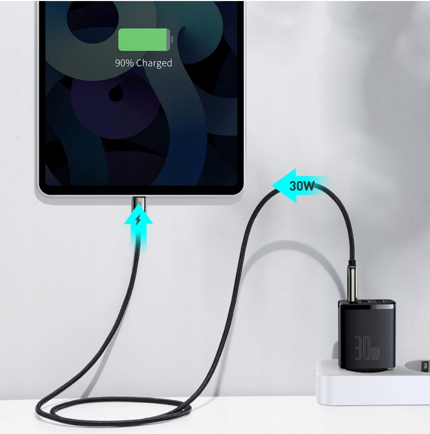 Baseus Ładowarka Sieciowa Usb Usb-C Qc 3.0 Pd 30W