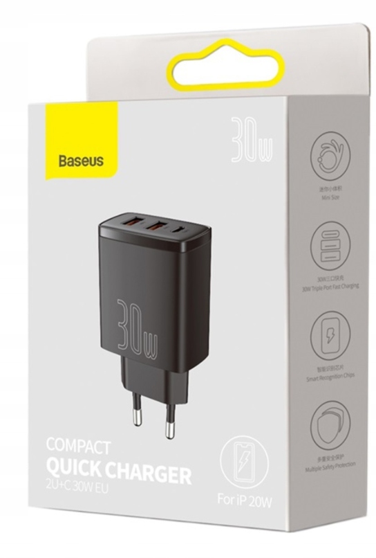 Baseus Ładowarka Sieciowa Usb Usb-C Qc 3.0 Pd 30W