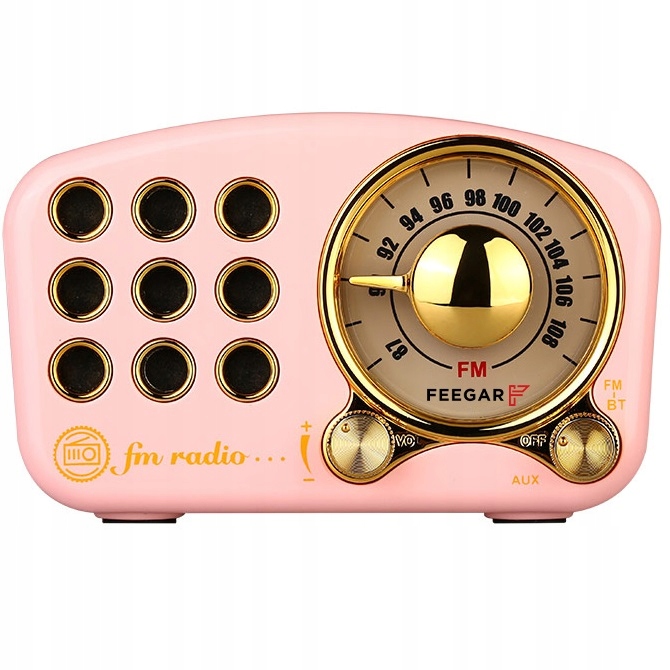 Feegar Retro Radio Fm Kuchenne Bluetooth Vintage