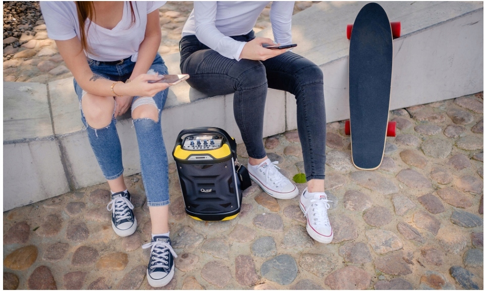 Przenośny Zestaw Głośnikowy, Mp3, Bt, Fm, Karaoke