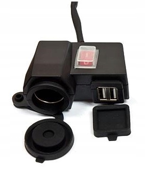 Motocyklowe Gniazdo Zapalniczki Ładowarka 2Xusb 2A