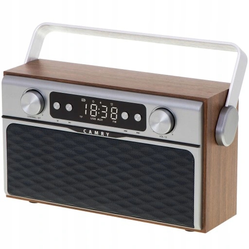 Radio Kuchenne Retro Drewniane Bluetooth Usb Fm Sd