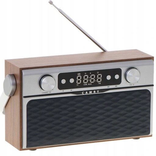 Radio Kuchenne Retro Drewniane Bluetooth Usb Fm Sd