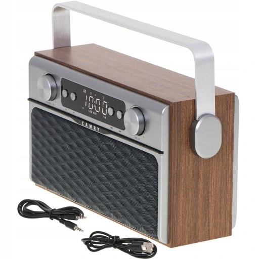 Radio Kuchenne Retro Drewniane Bluetooth Usb Fm Sd