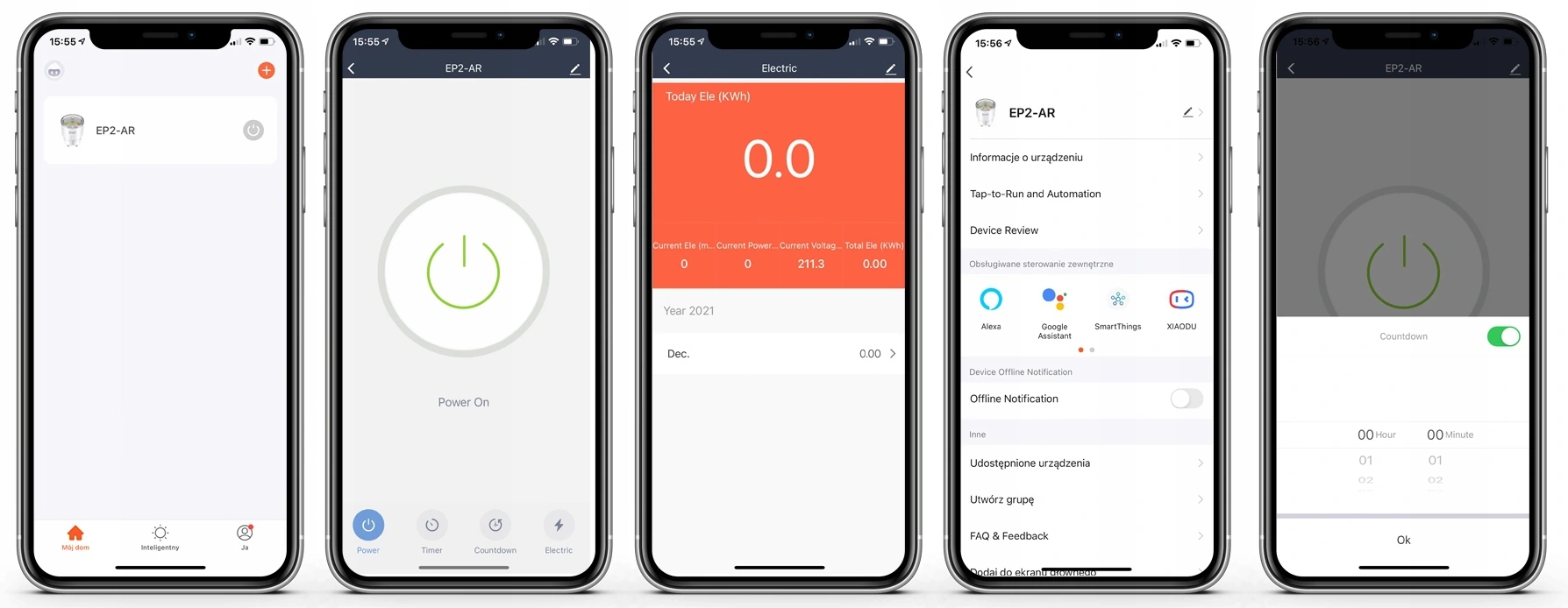 Gosund Ep2 Inteligentne Gniazdko Wifi Tuya Android