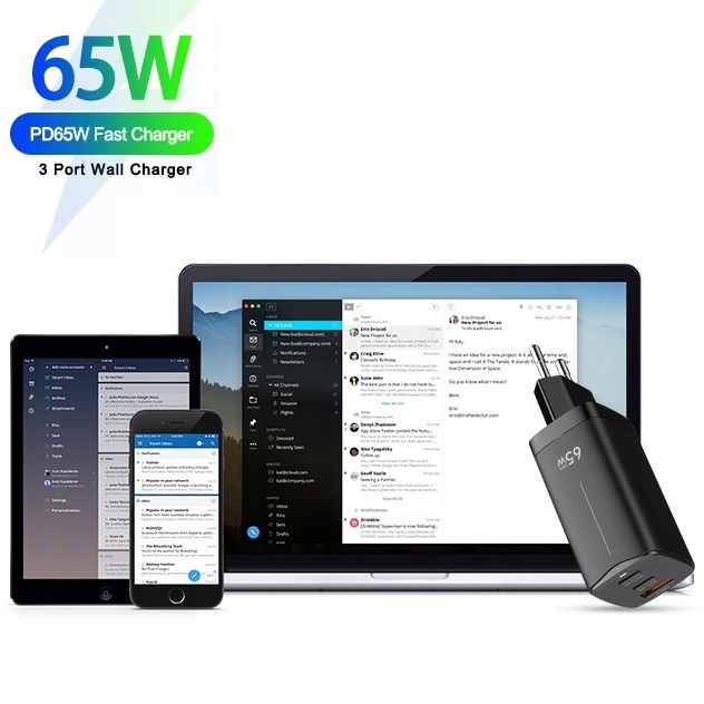 Ładowarka Sieciowa Feegar 65W Samsung S21 S22 S20