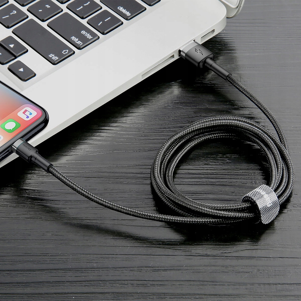 Baseus Nylonowy Kabel 2.4A 1M Do Iphone Lightning
