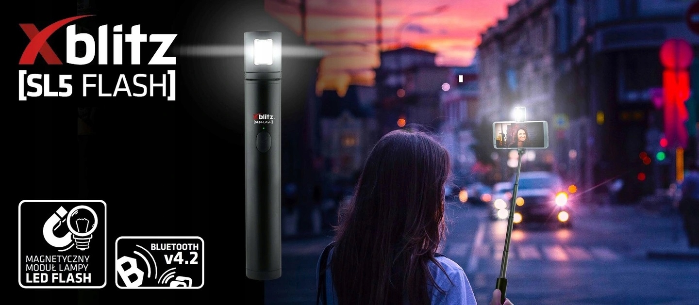 Selfie Stick Kijek Statyw Xblitz Sl5 Flash Tripod