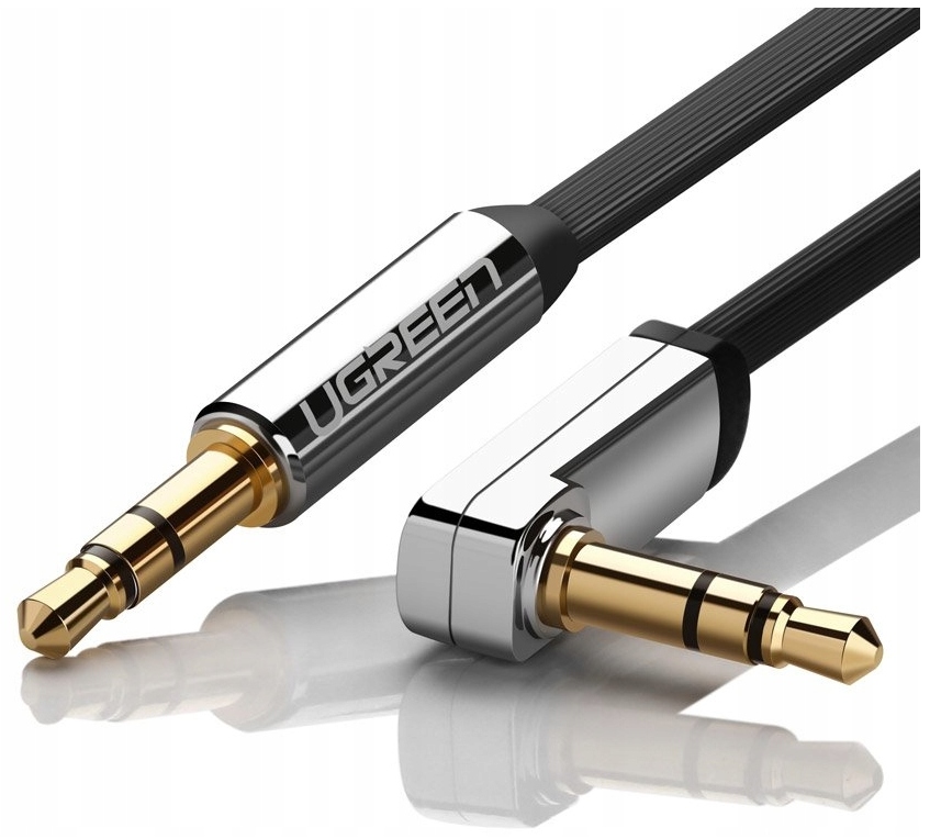 Ugreen Płaski Kabel Audio Aux Mini Jack 3,5 Mm 1M