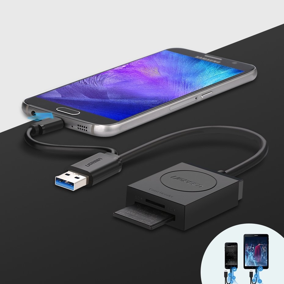 Ugreen Adapter Czytnik Kart Sd I Micro Sd Na Usb