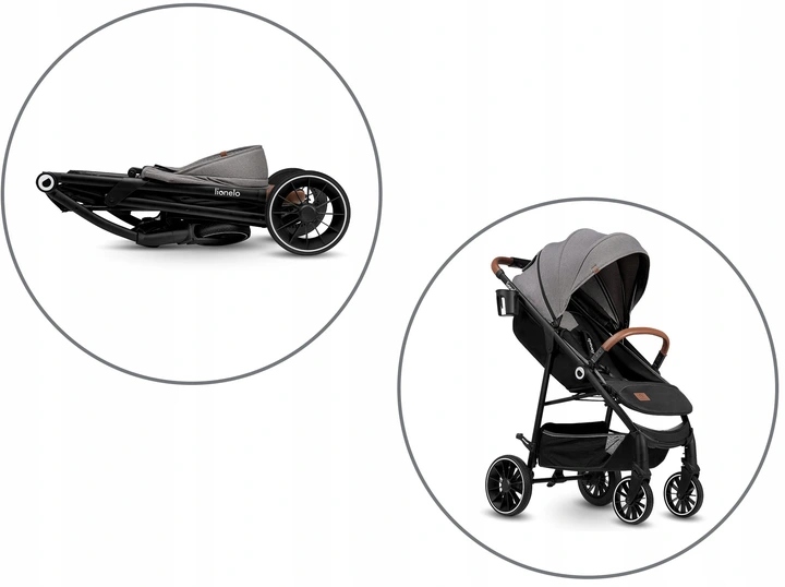 Wózek Spacerowy Lekki Lionelo Alexia Duże Koła