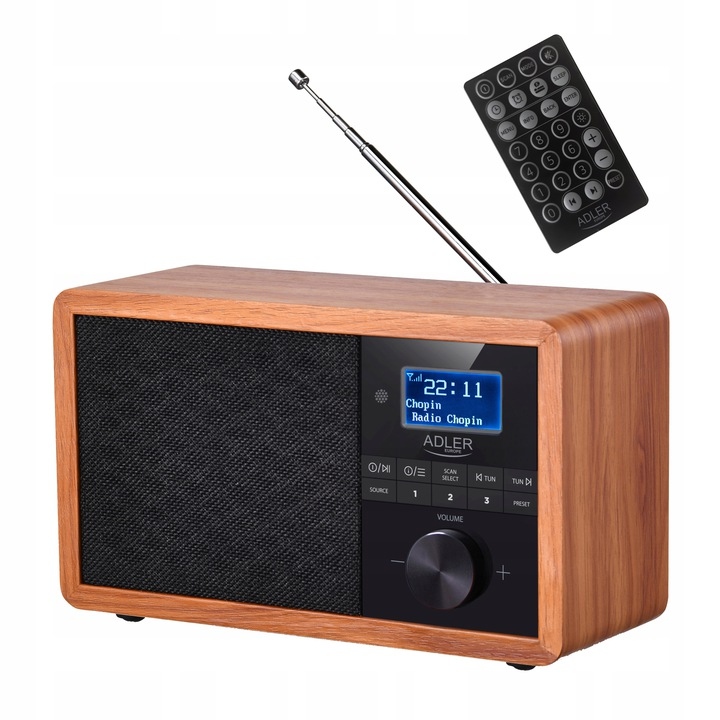 Radio Kuchenne Retro Bluetooth Fm Dab+ Usb Lcd Moc