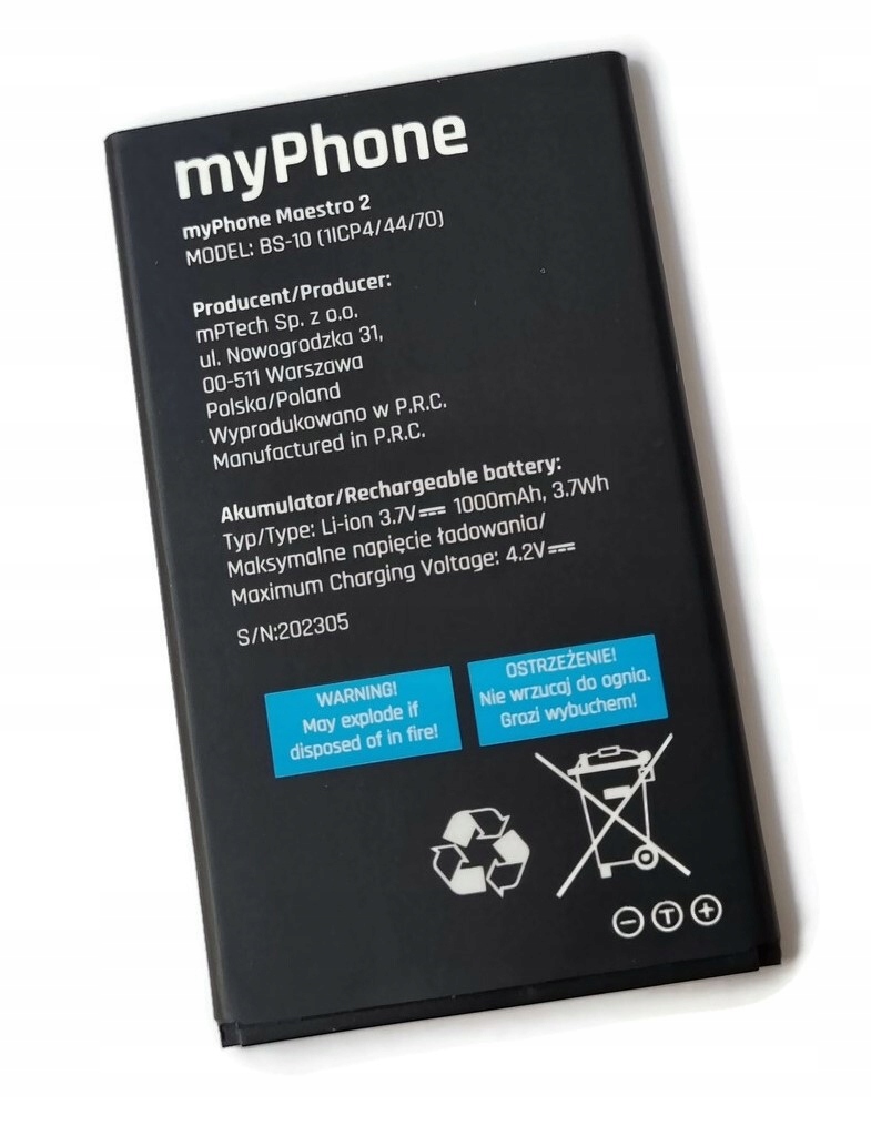 Bateria Do Myphone Maestro 2 Bs-10 Oryginał