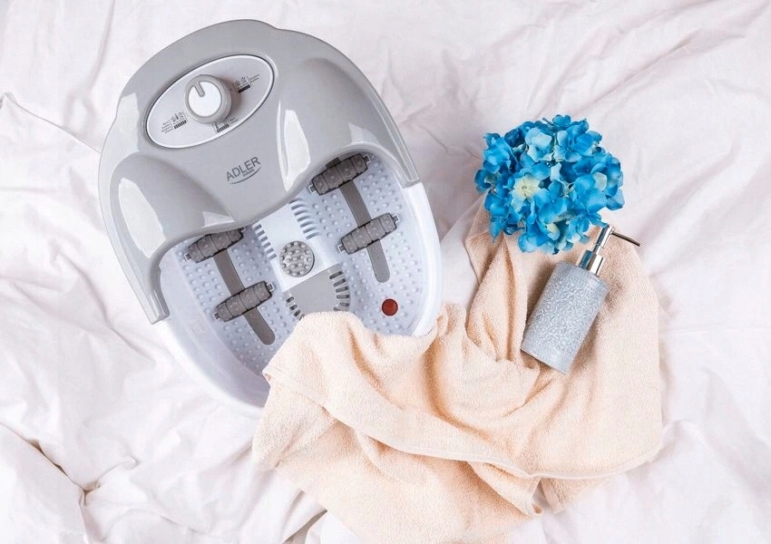 Masażer Do Stóp Wodny Hydromasażer Podgrzewanie Timer 4Rolki Wałki Masujące