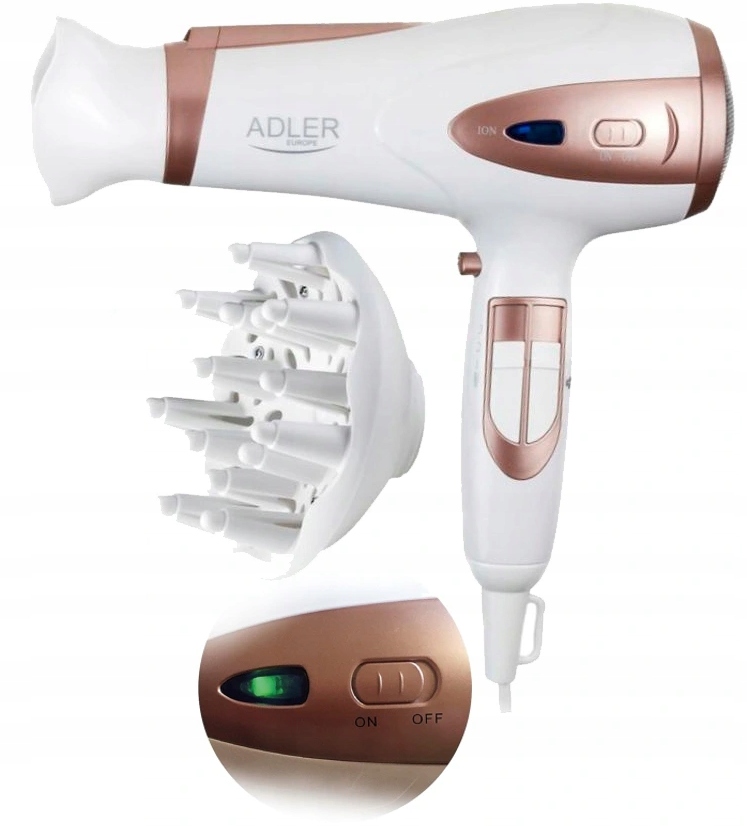 Suszarka Do Włosów Z Jonizacją 2400W Zimny Nawiew + Koncentrator I Dyfuzor