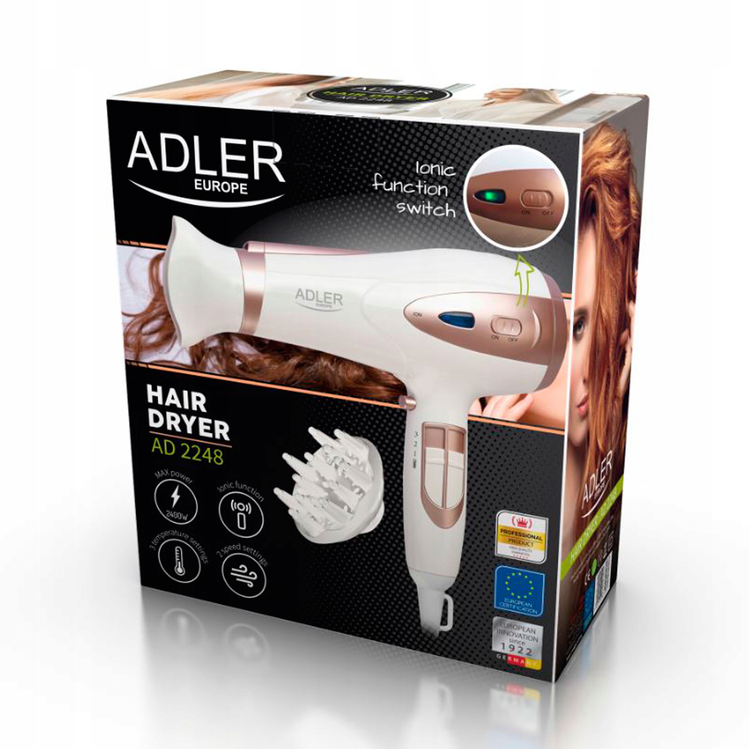 Suszarka Do Włosów Z Jonizacją 2400W Zimny Nawiew + Koncentrator I Dyfuzor