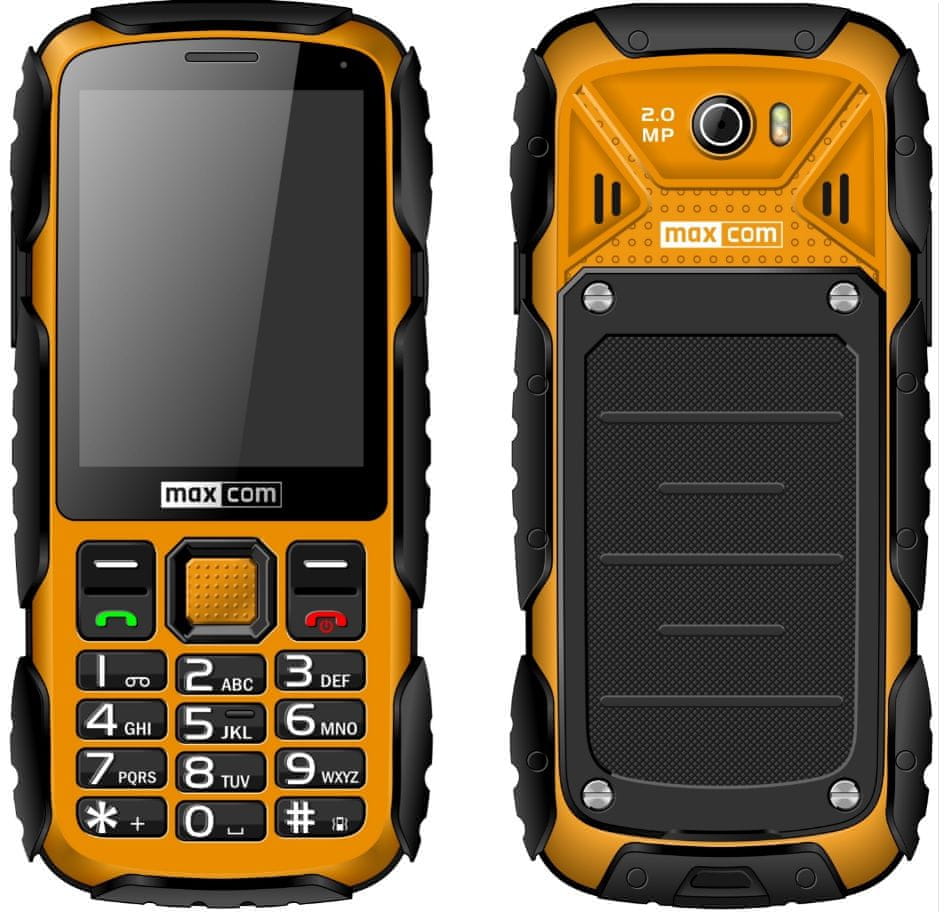 Wzmacniany Pancerny Telefon Maxcom Mm920 Strong Żółty Ip67