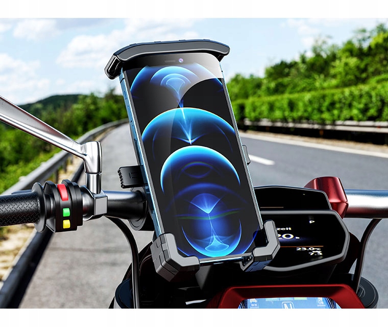 Uchwyt Motocyklowy Na Kierownicę Pod Lusterko Na Telefon Extremstyle R15