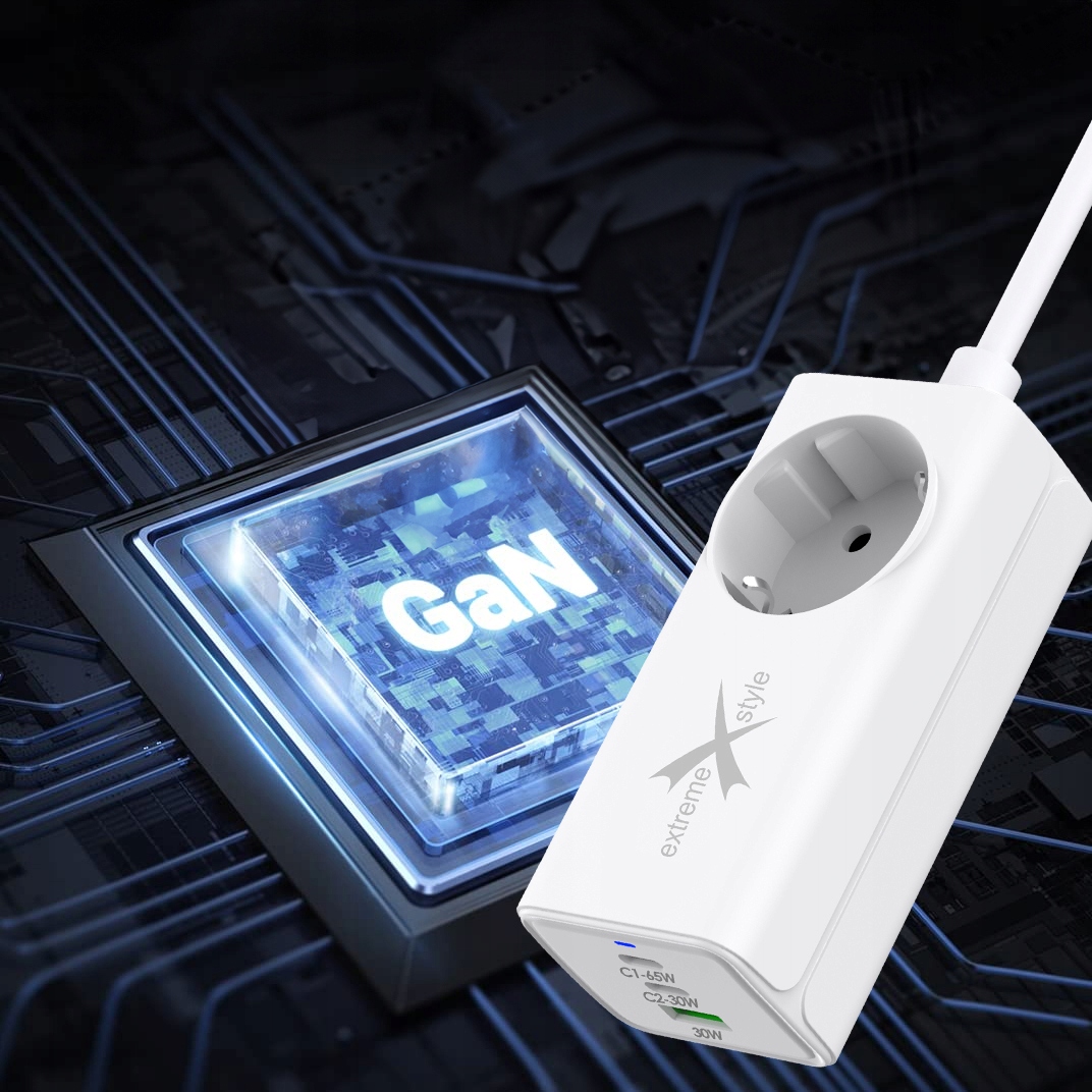 Ładowarka Sieciowa Gan Evo 65W 2 Xusb-C+Usb+230V