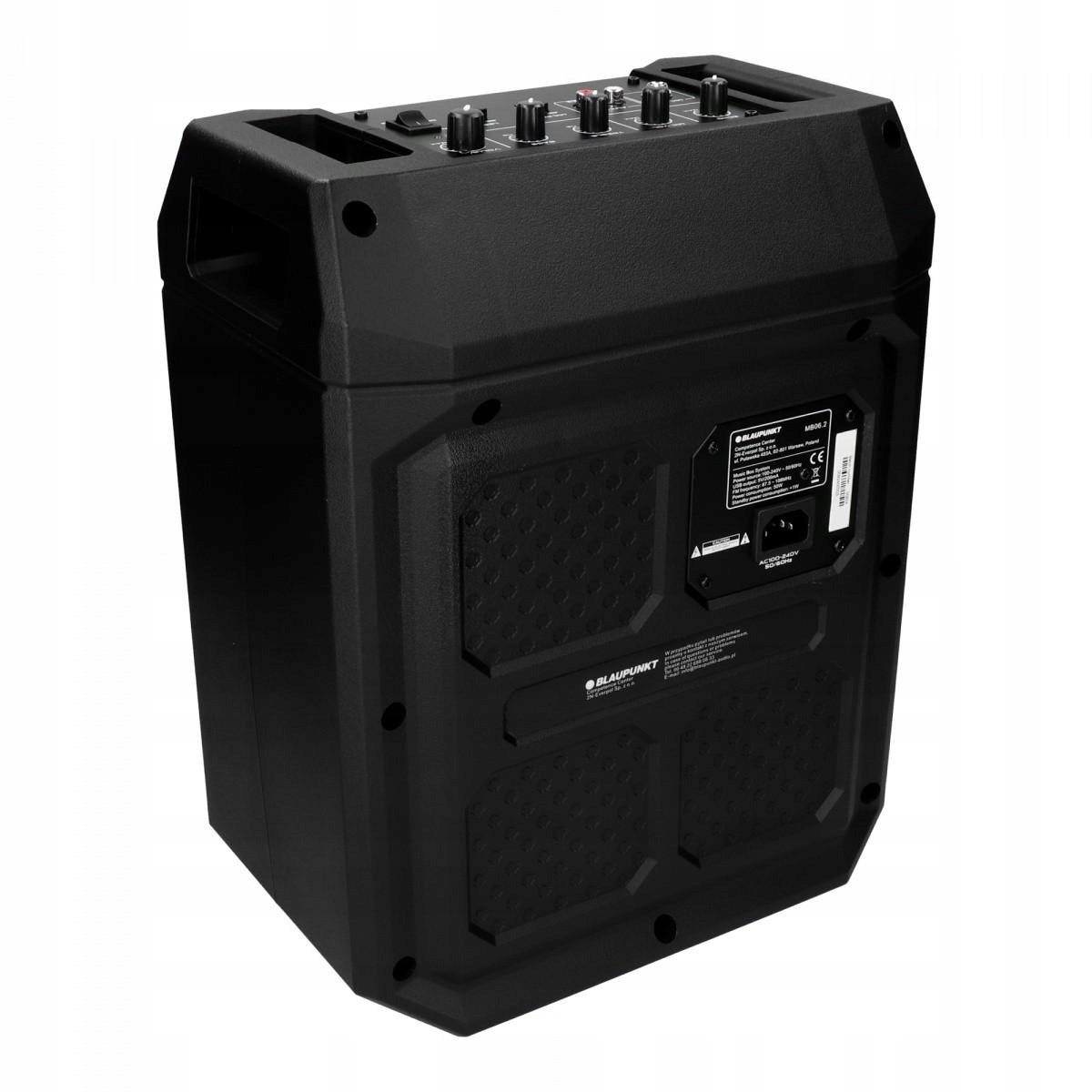 Głośnik Blaupunkt Mb06.2 Bluetooth Karaoke Mikrofon Pilot Led Radio 500W