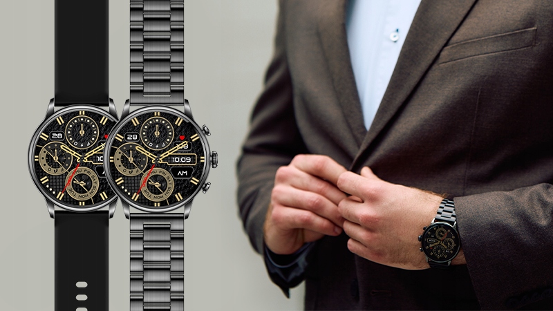 Elegancki Smartwatch Myphone Watch Elegant 2 Ip67 Amoled Rozmowy Czarny