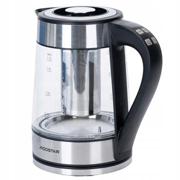 Czajnik Elektryczny Aigostar 2200W 1,7L Led Regulacja Temperatury Filtr