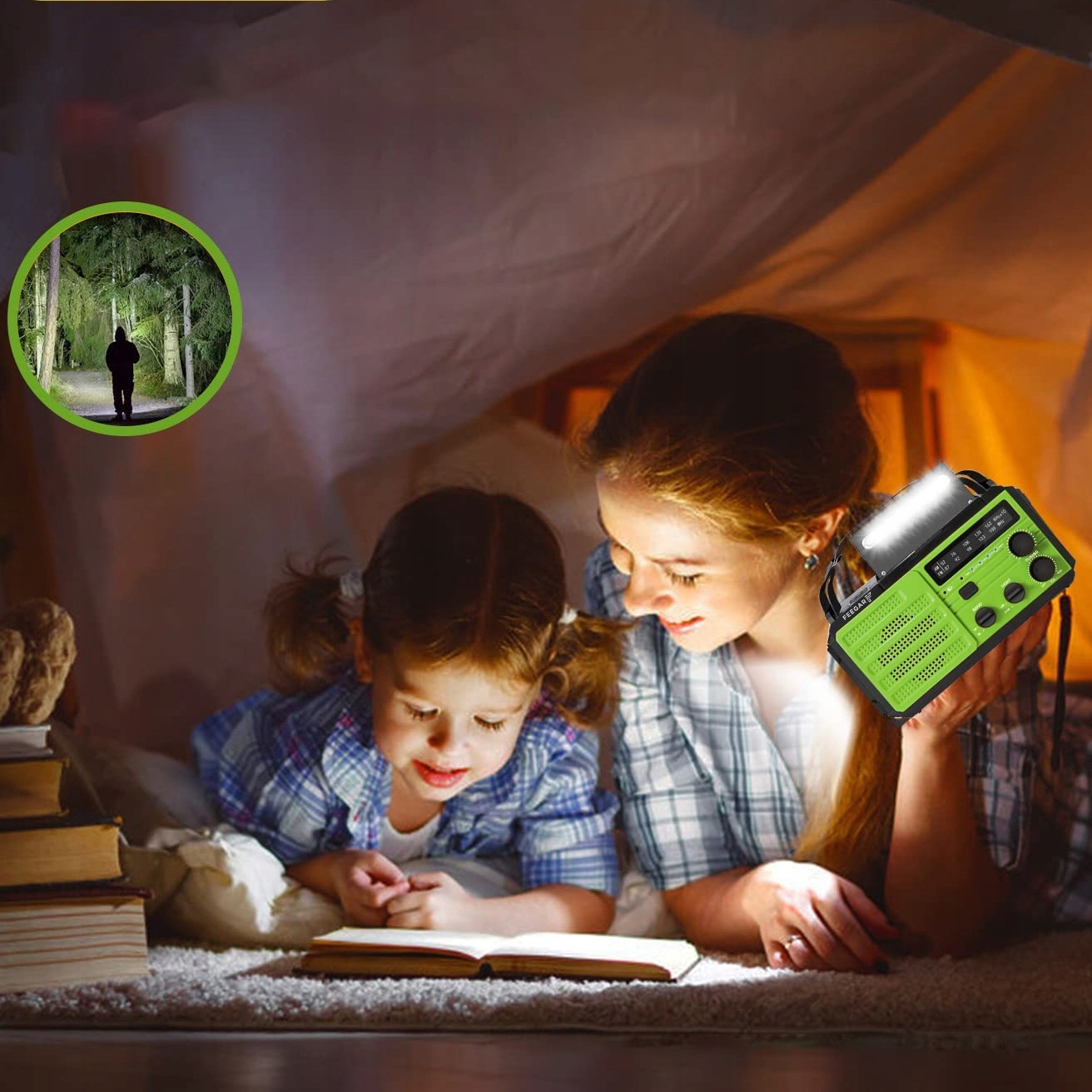 Feegar Oze Radio Solar Powerbank 8000Mah Latarka