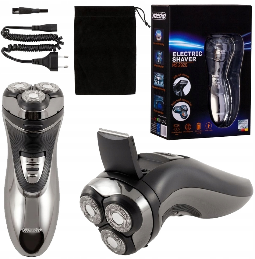 Golarka Męska 3 Głowice Trymer Mesko Ms2920