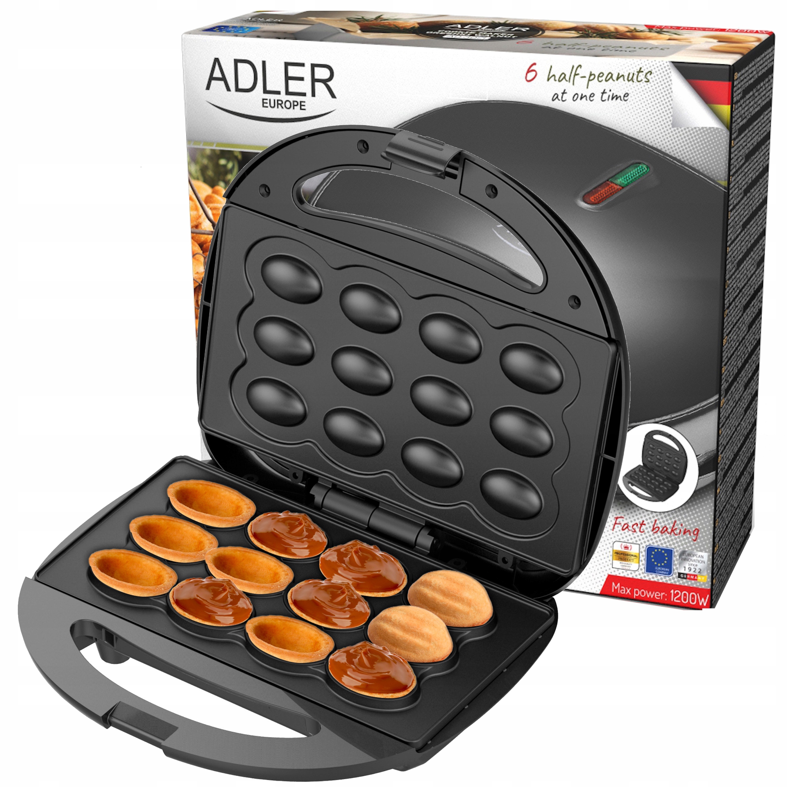 Opiekacz Do Orzeszków Adler Ad3071 Czarny 1200 W