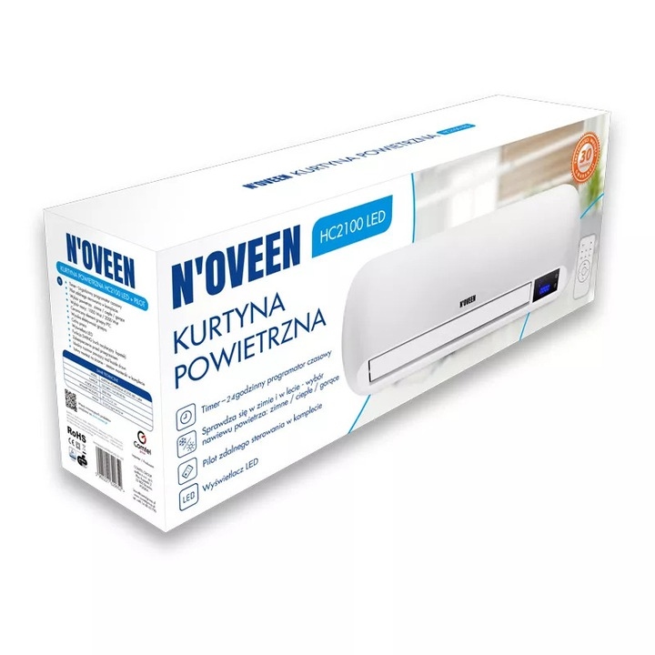 Kurtyna Powietrzna Grzejnik Oscylacja Timer