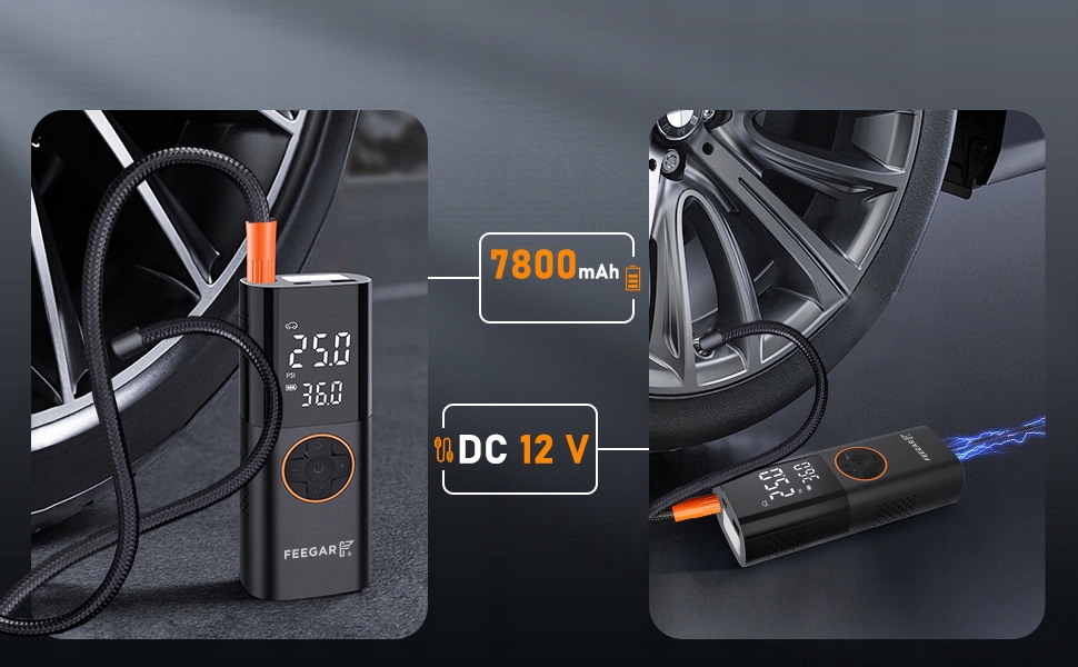 Kompresor Samochodowy Feegar Pompka Sprężarka 12V