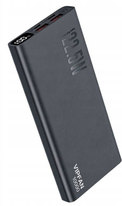 Powerbank Vipfan 10000Mah 22.5W Pd 2Xusb-A Usb-C