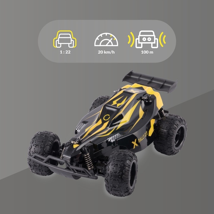 Samochód Zdalnie Sterowany Auto Rc Rally 20Km/H Dwa Akumulatory Napęd N Tył