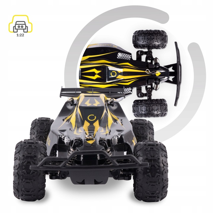 Samochód Zdalnie Sterowany Auto Rc Rally 20Km/H Dwa Akumulatory Napęd N Tył