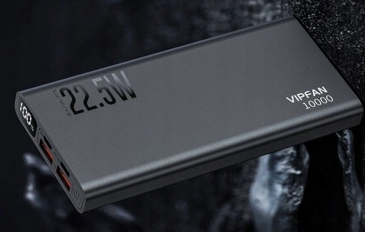 Powerbank Vipfan 10000Mah 22.5W Pd 2Xusb-A Usb-C