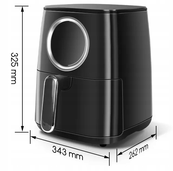 Frytkownica Beztłuszczowa Air Fryer 4.2L Moc 1400W Okno Podglądowe